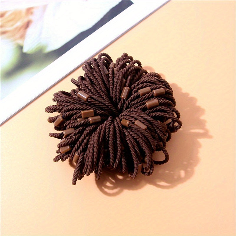 100pcs Colorful Hair Tie Elastic Nylon Hair Rope Braid Hair