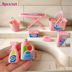 8pcs Mini Laundry Tools Set Ornament DIY Photography Props