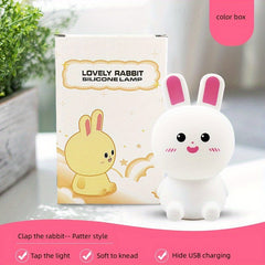 Night Light Rabbit Silicone Material Pat Remote Control Patterns