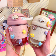 380ml Cartoon Water Bottle Portable High Temp Cup, Christmas Gift