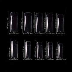 French Nail Tips 500 Pcs Half Cover False Nails