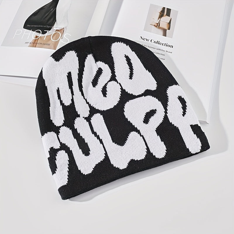 Hip Hop Graffiti Letter Knit Hat Street Wear Beanie