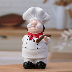 Chef Drinking Soup Collectible Dolls Decor Ornament