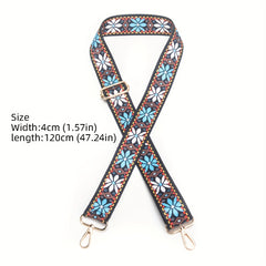 Boho Style Adjustable Bag Strap Print Replacement Belt Purse Shoulder Strap