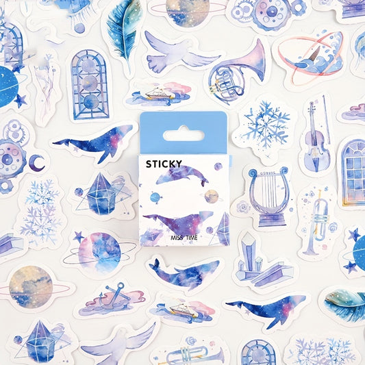 46pcs Cartoon Stickers Kids Journal Decor Small Pattern Stickers