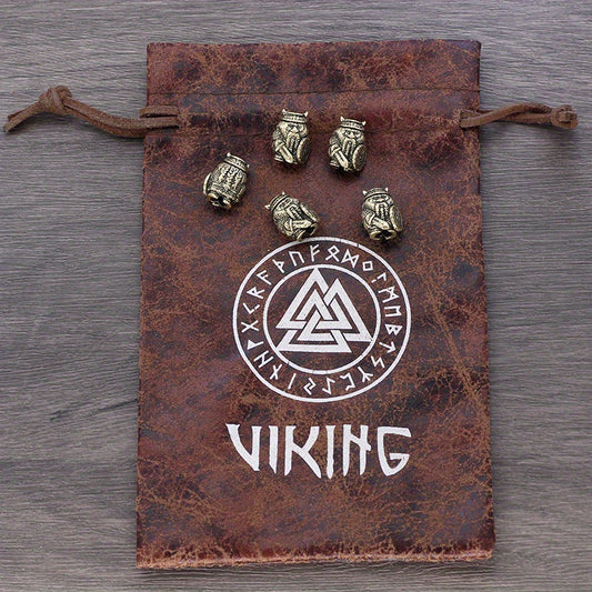 Viking Braids Ring Warrior Umbrella Rope Beads Hair Tube Beads