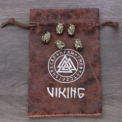 Viking Braids Ring Warrior Umbrella Rope Beads Hair Tube Beads
