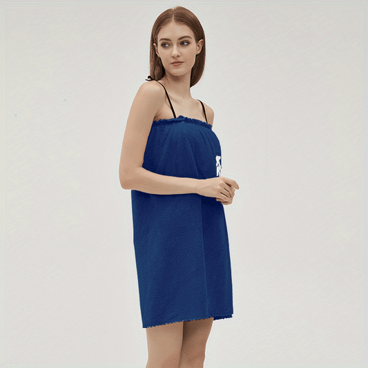 Bowknot Bath Skirt for Adults Towel Women Wearable Bathrobes Nightgown
