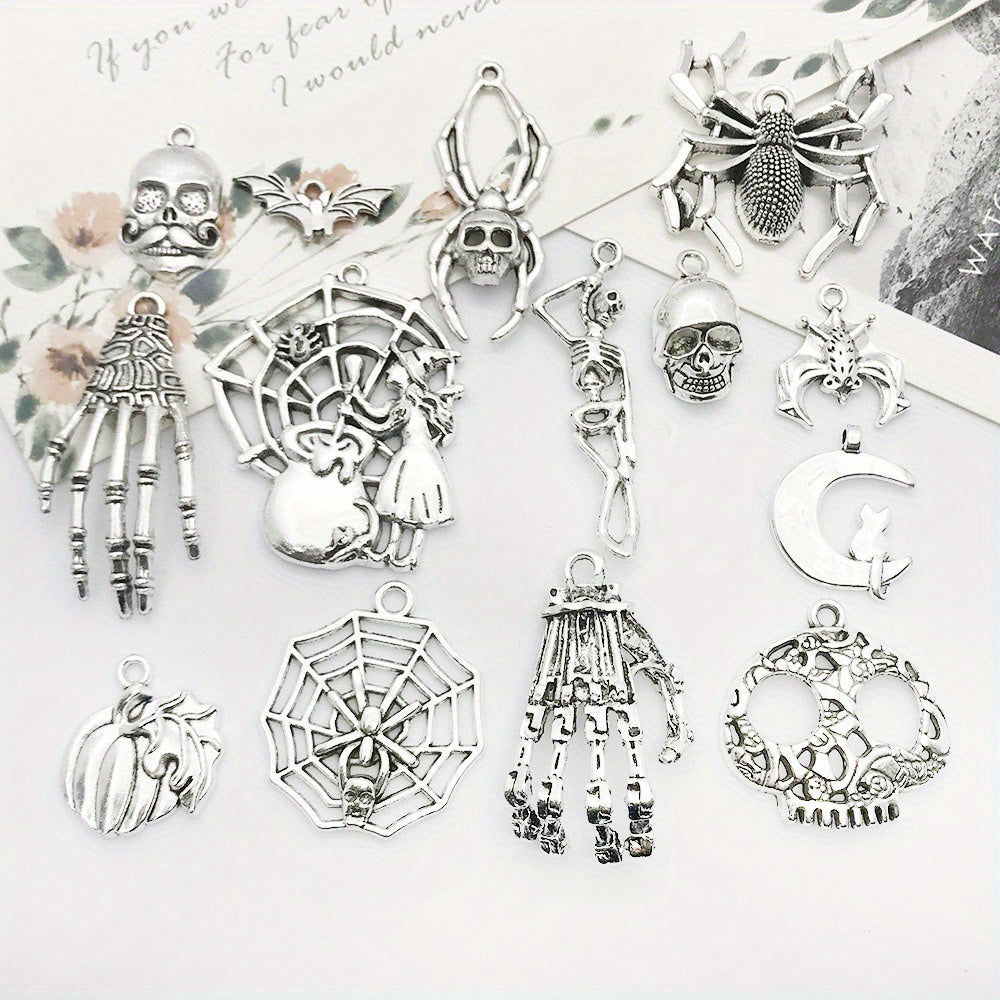 15pcs Tibetan Silver Metal Charms Pendants DIY For Jewelry Making