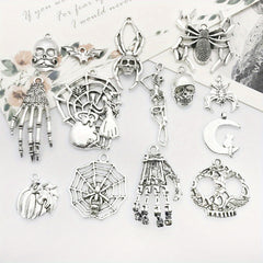 15pcs Tibetan Silver Metal Charms Pendants DIY For Jewelry Making