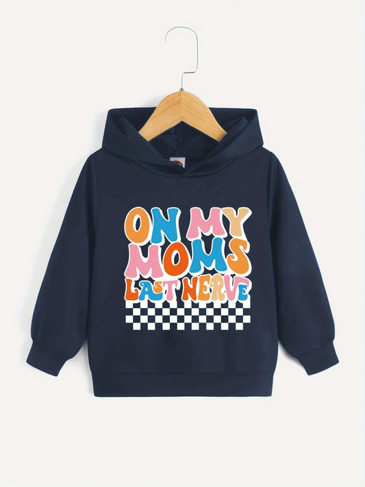 Boys Casual Hooded Sweatshirt Spring Fall Letter Print Pullover Long Sleeve