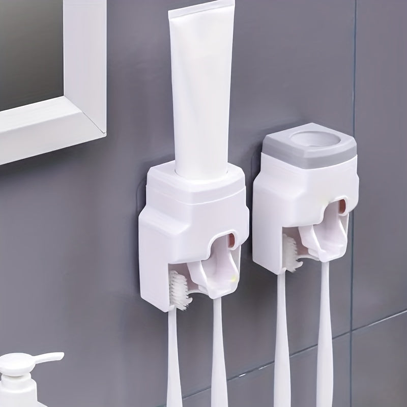 Automatic Toothpaste Squeezer Toothbrush Holder Wall mounted Lazy