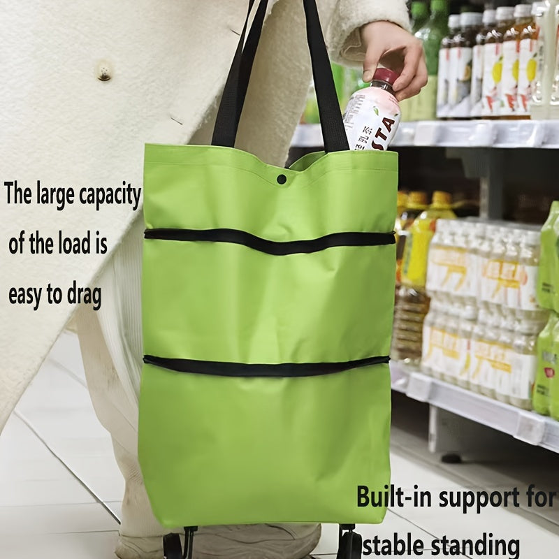 Portable Folding Shopping Cart Lightweight with Wheels