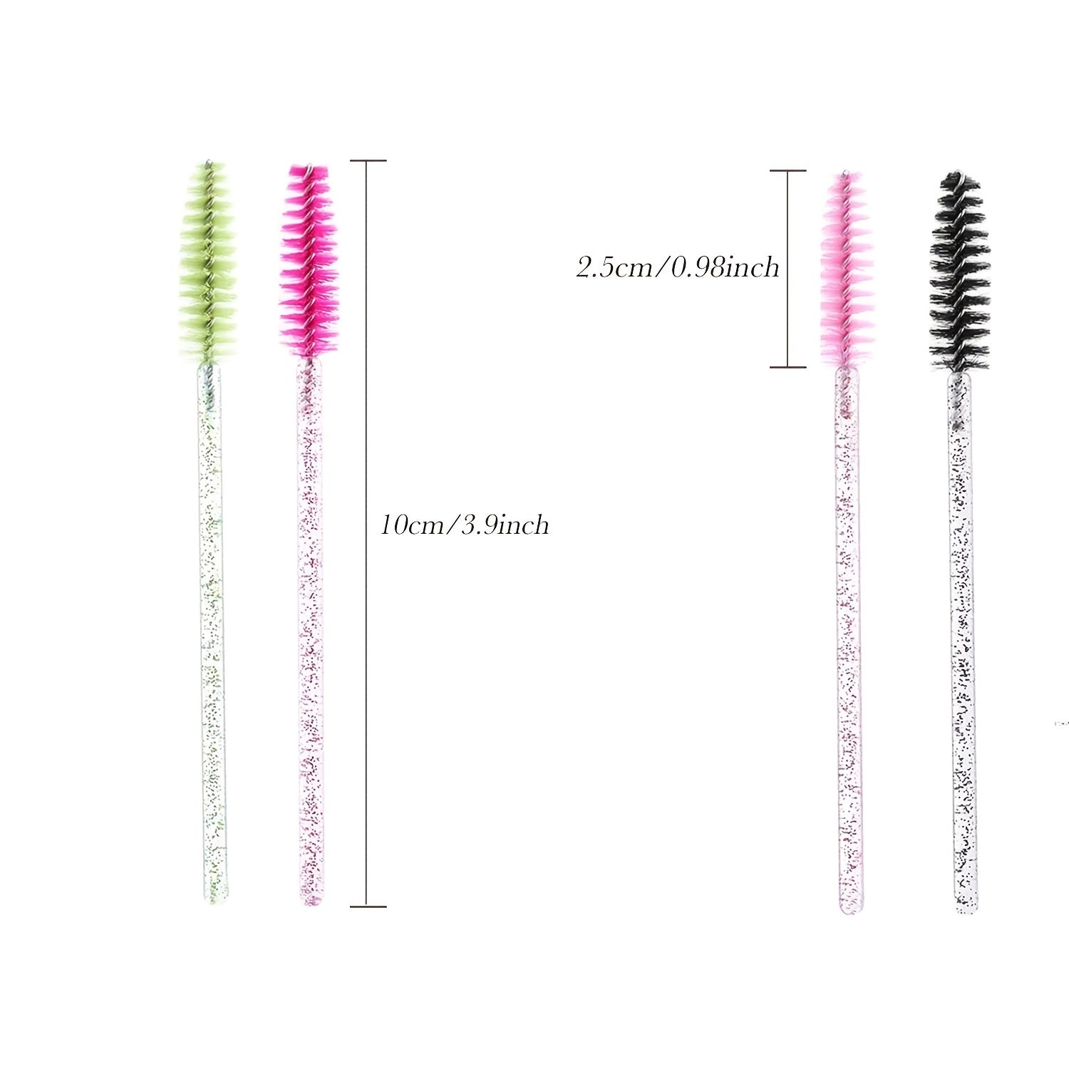 25 Pcs Crystal Eyelash Mascara Brushes Applicator Makeup Kits