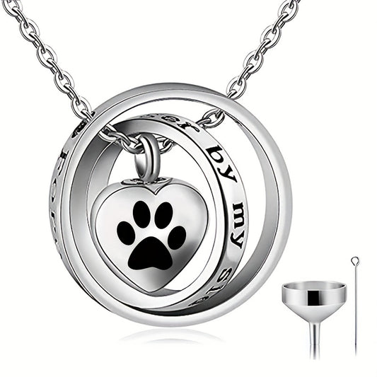 Pet Memorial Necklace Heart Pendant Cremation Urn Ashes Jewelry