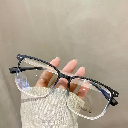 Men's Wooden Frame Glasses Retro Anti Light Reading Casual Eyeglasses