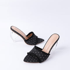 Women's Heart Shaped Heeled Sandals Pointed Toe & Peep Toe Slip On High Heels