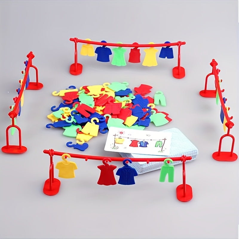 Colorful Plastic Clothes Drying & Puzzle Toys Game