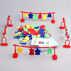 Colorful Plastic Clothes Drying & Puzzle Toys Game