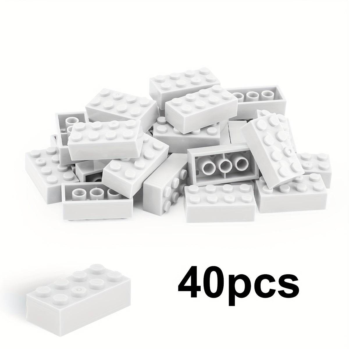 40pcs 2X4 High Brick Small Particle Building Blocks Creative DIY Toy