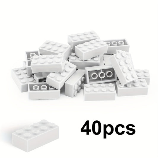 40pcs 2X4 High Brick Small Particle Building Blocks Creative DIY Toy