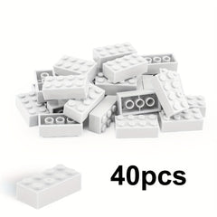 40pcs 2X4 High Brick Small Particle Building Blocks Creative DIY Toy