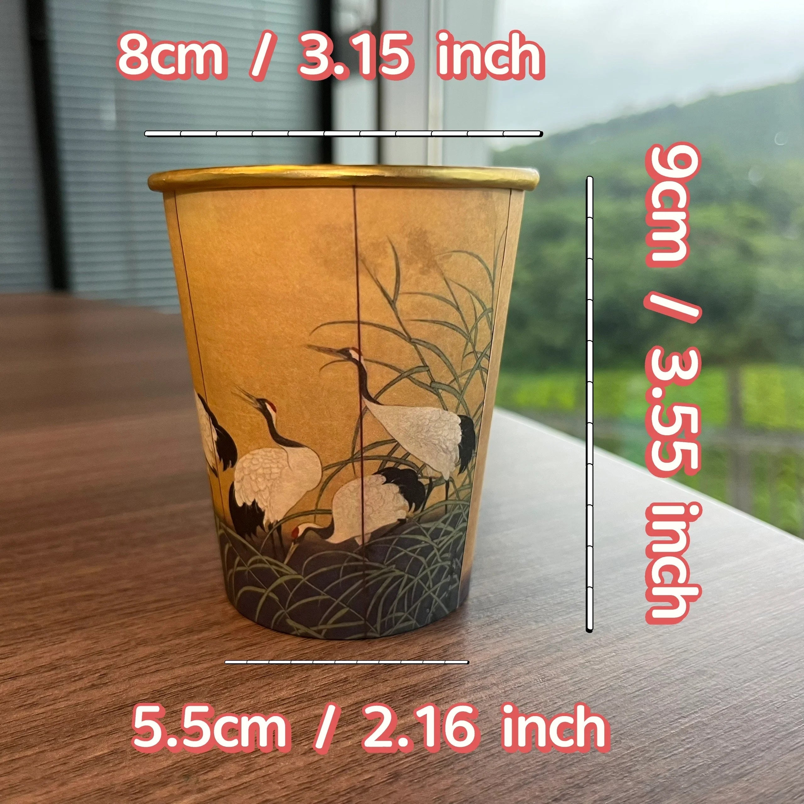 20pcs Disposable Golden Paper Cups Fancy Unique Designs for Hot Cold Drinks