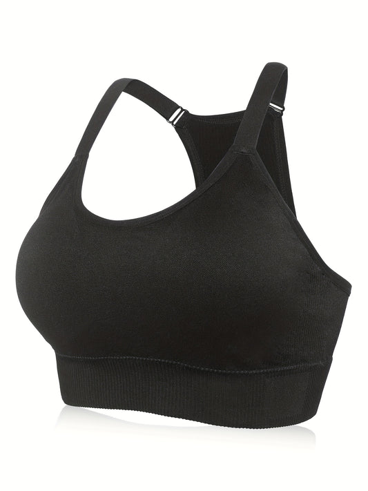  Sports Bra Women's Full Coverage Racer Back Seamless T-shirt Bra