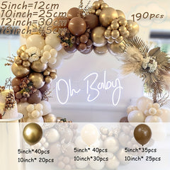 190 Piece Retro Balloon Chain Set for Parties and Weddings