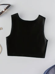 Skull Hands Print Tank Top Sexy Crew Neck Summer Sleeveless Top