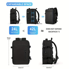 Men's Casual Adjustable Large Capacity Backpack
