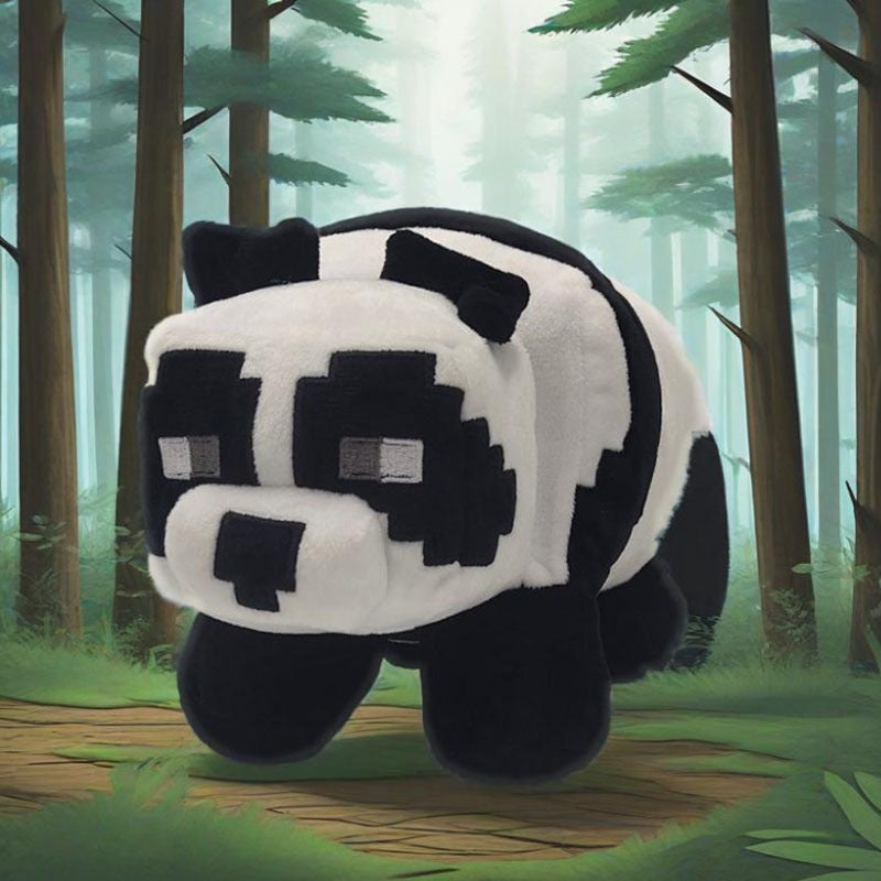 Panda Plush Toy 10 24Inch Pixel Animal Panda Doll Desktop Decoration