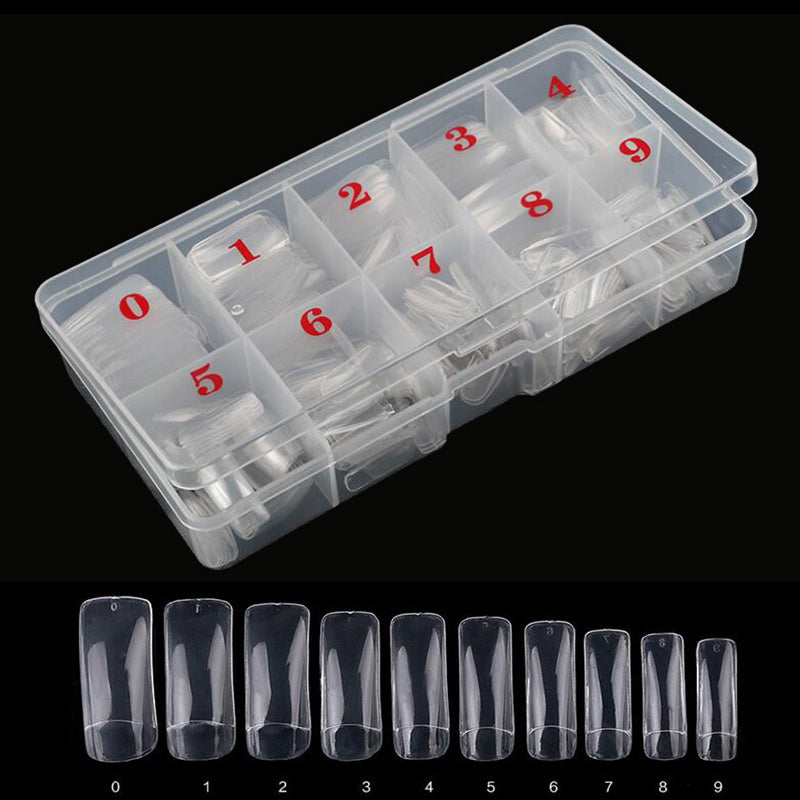 French Nail Tips 500 Pcs Half Cover False Nails
