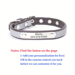 Engraved Anti-Lost Pet Collar for Small & Medium Dogs