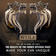3D Car Metal Wolf Sticker Personalized Decorative Personality Car Sticker
