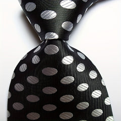 Men's Dot Tie Polyester Woven Necktie