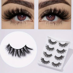 4 Pairs Crisscross Lash Extension 8 18mm Wispy Volume False Eyelashes