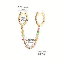 Colorful Drop Earrings 24K Plated Copper Earrings