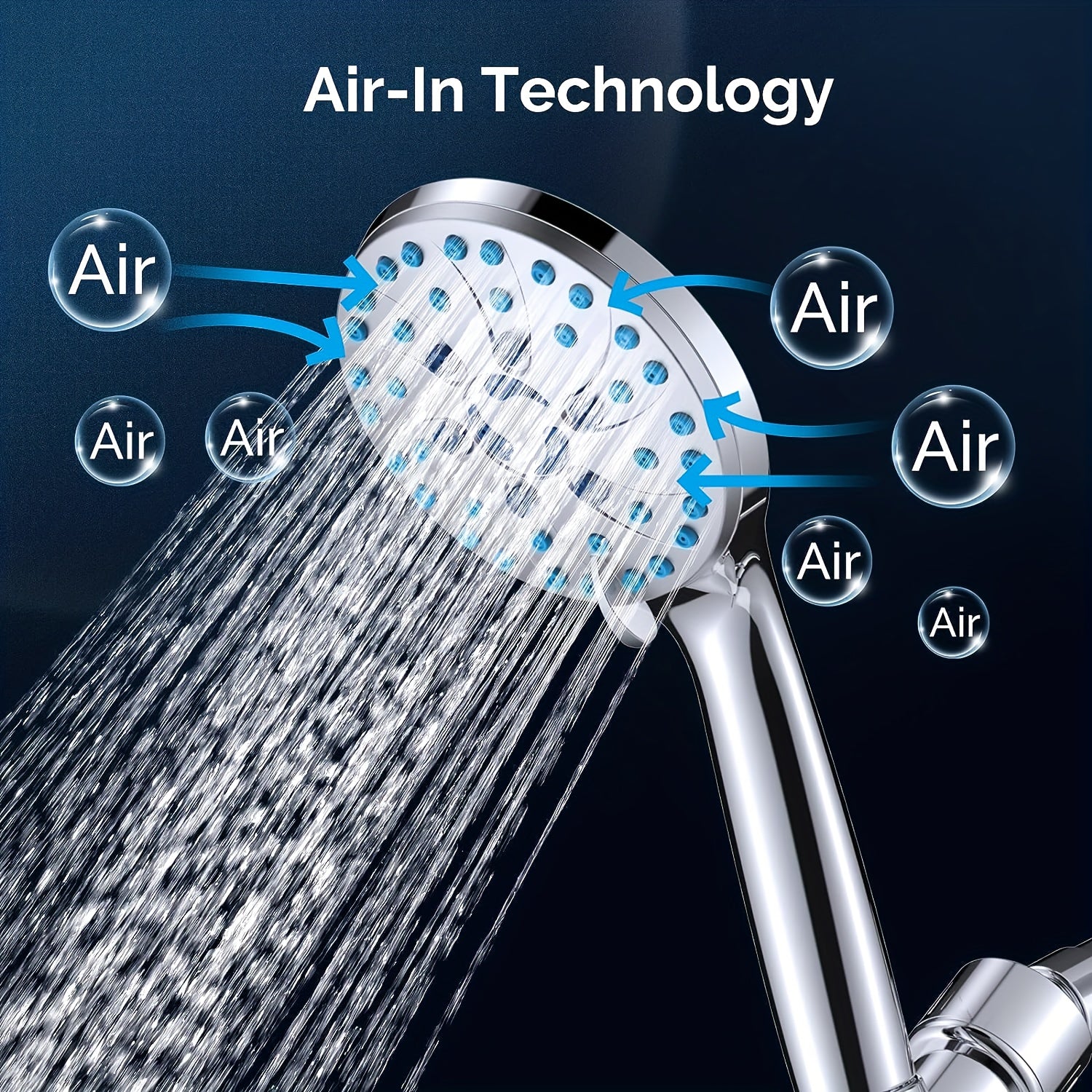 Adjustable Stainless Steel Shower Head with Handheld Sprinkler