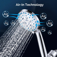 Adjustable Stainless Steel Shower Head with Handheld Sprinkler