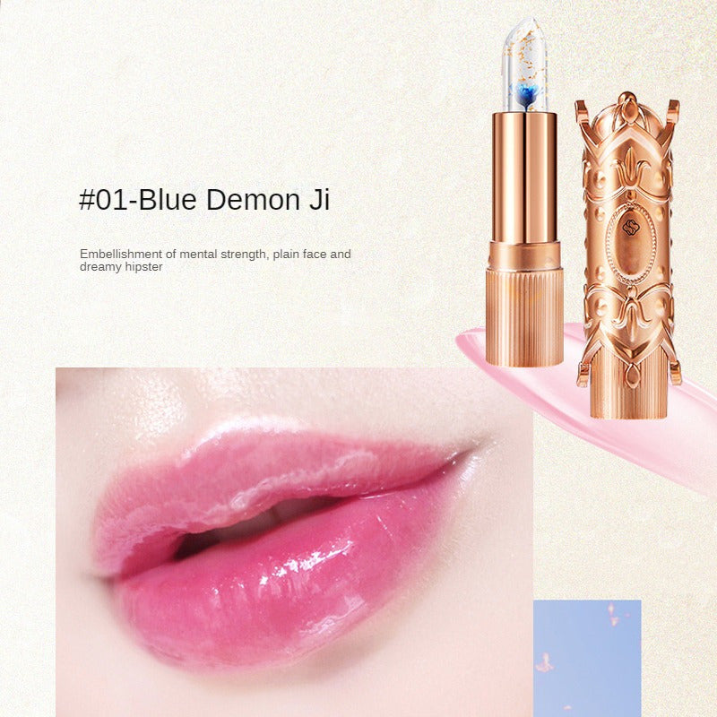 Crystal Petal Temperature Changing Lipstick Long Lasting Moisturizing Jelly