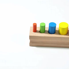 Wooden Colorful Cylinder Stacking Toy for Kids Educational Puzzle