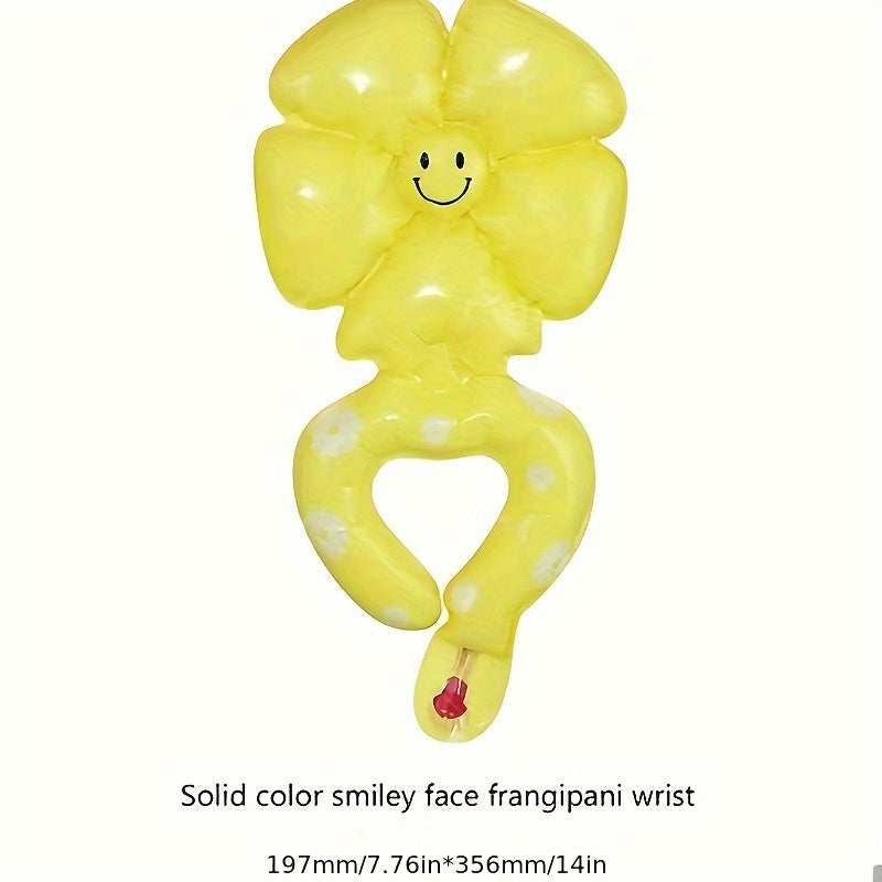 5pcs Happy Face Egg Flowers Wrist Balloon Party Decor