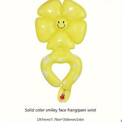 5pcs Happy Face Egg Flowers Wrist Balloon Party Decor
