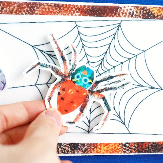 14pcs The Very Busy Spider Felt Toy Puppet Stickers Book Theater Props