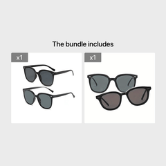 2pcs Men's UV Resistant Sunglasses With Box Packaging