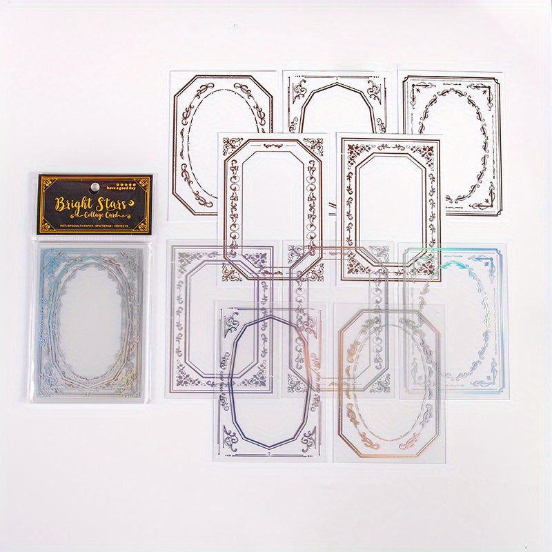10pcs Scrapbooking Stamping Stickers DIY Decorative Backing Paper