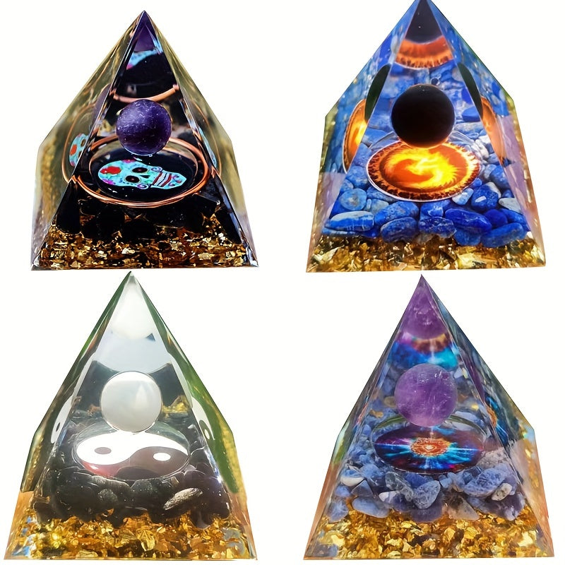 Natural Crystal Stone Pyramid Healing Energy Reiki Chakra Meditation
