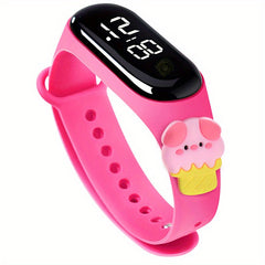 Cartoon Animal Silicone LED Watch Waterproof Decorative Gift For Girls