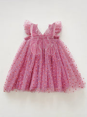 Toddler Girls Polka Dot Butterfly Princess Tutu Dress